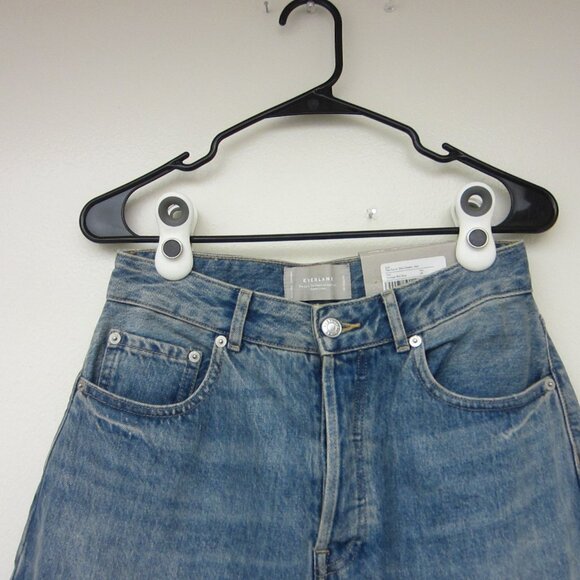 New Everlane The Curvy 90s Cheeky Straight Jean Sz 28x29 Blue 100% Organic Ctton - Picture 2 of 15
